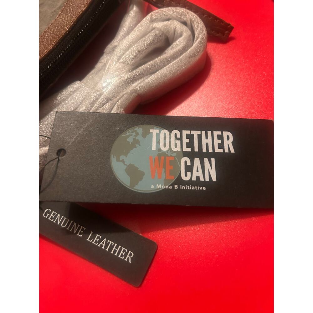 NWT! Monica B Upcycled Crossbody Dog With Glasses Eco-Friendly Bag - Picture 4 of 4